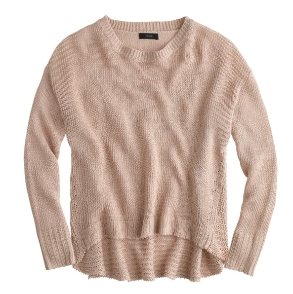 J. Crew Sweaters - J Crew Textured Linen Beach Sweater in Natural